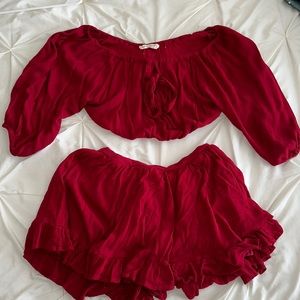 Red two piece set